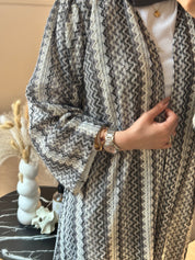 C 1222 Charcoal Wave Abaya
