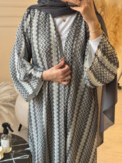 C 1222 Charcoal Wave Abaya