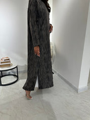 C 1052 Printed Black Brown Abaya