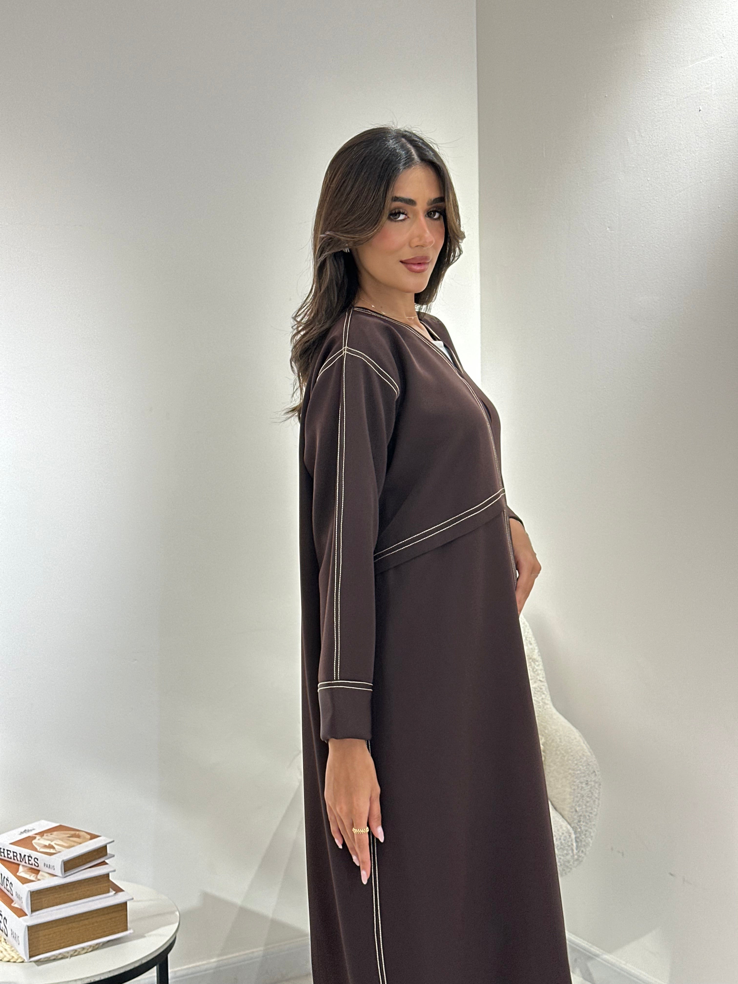 C 1053 Brown Abaya