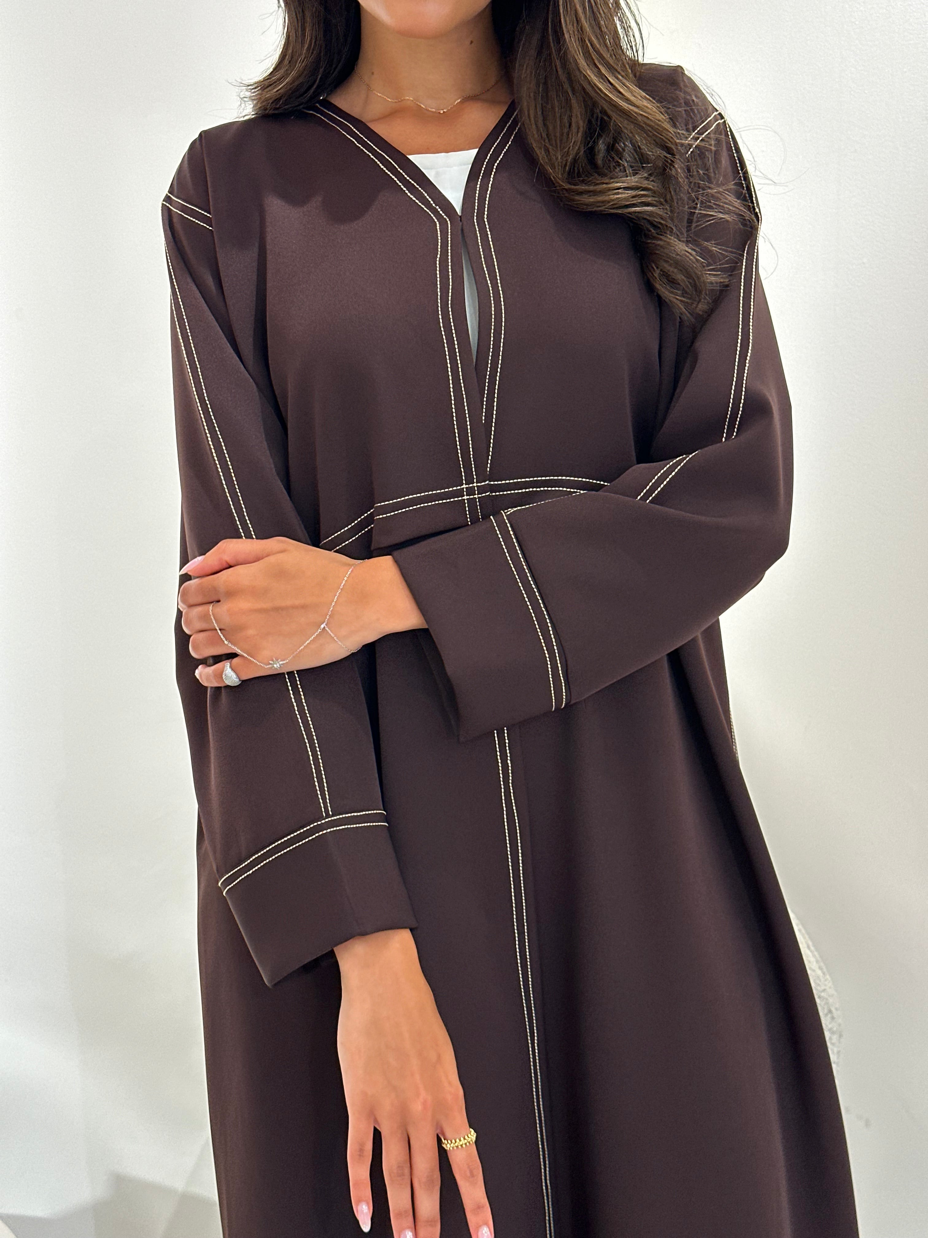 C 1053 Brown Abaya