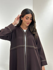 C 1053 Brown Abaya