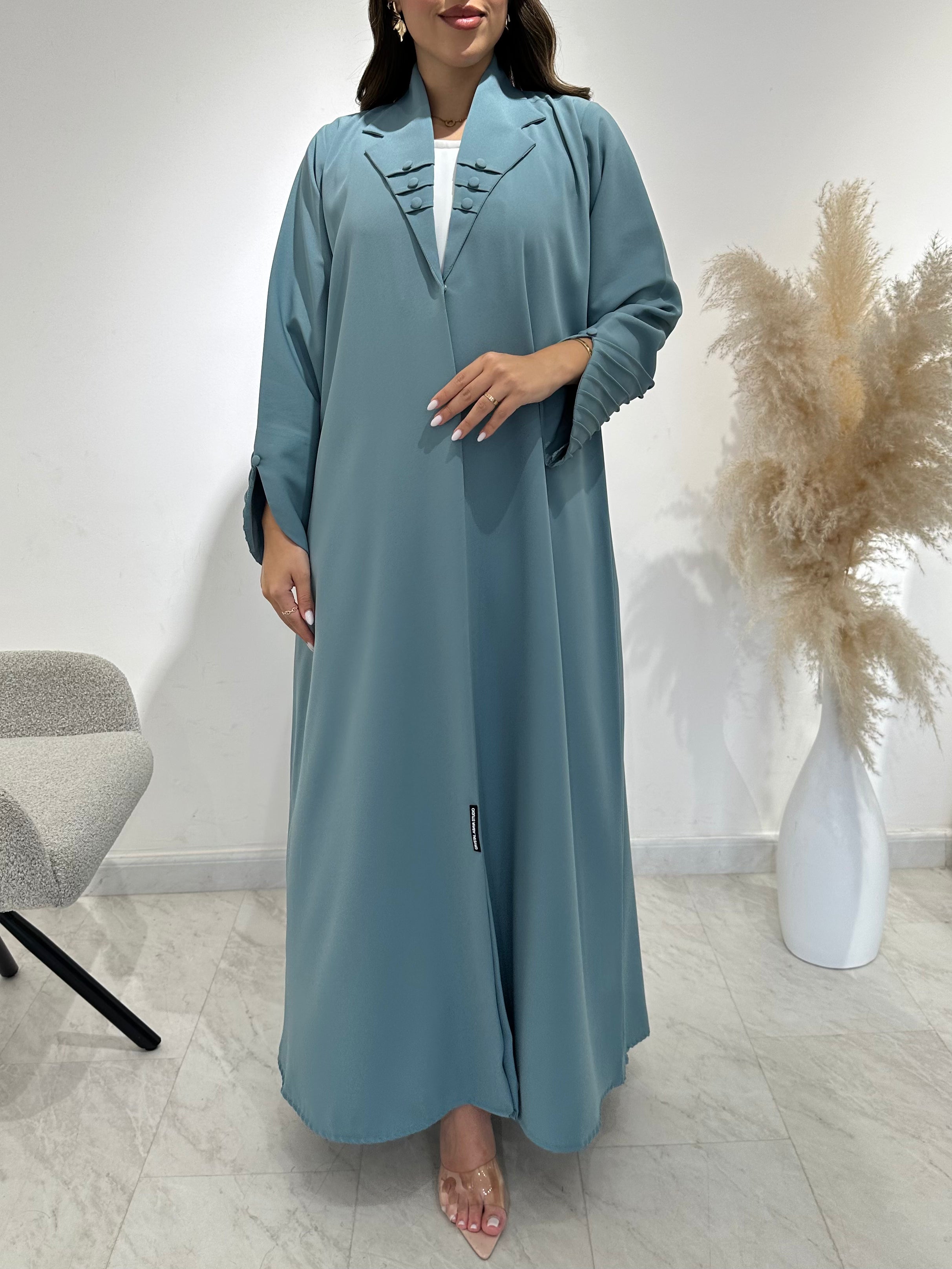 C 1506 Dark Cyan Abaya