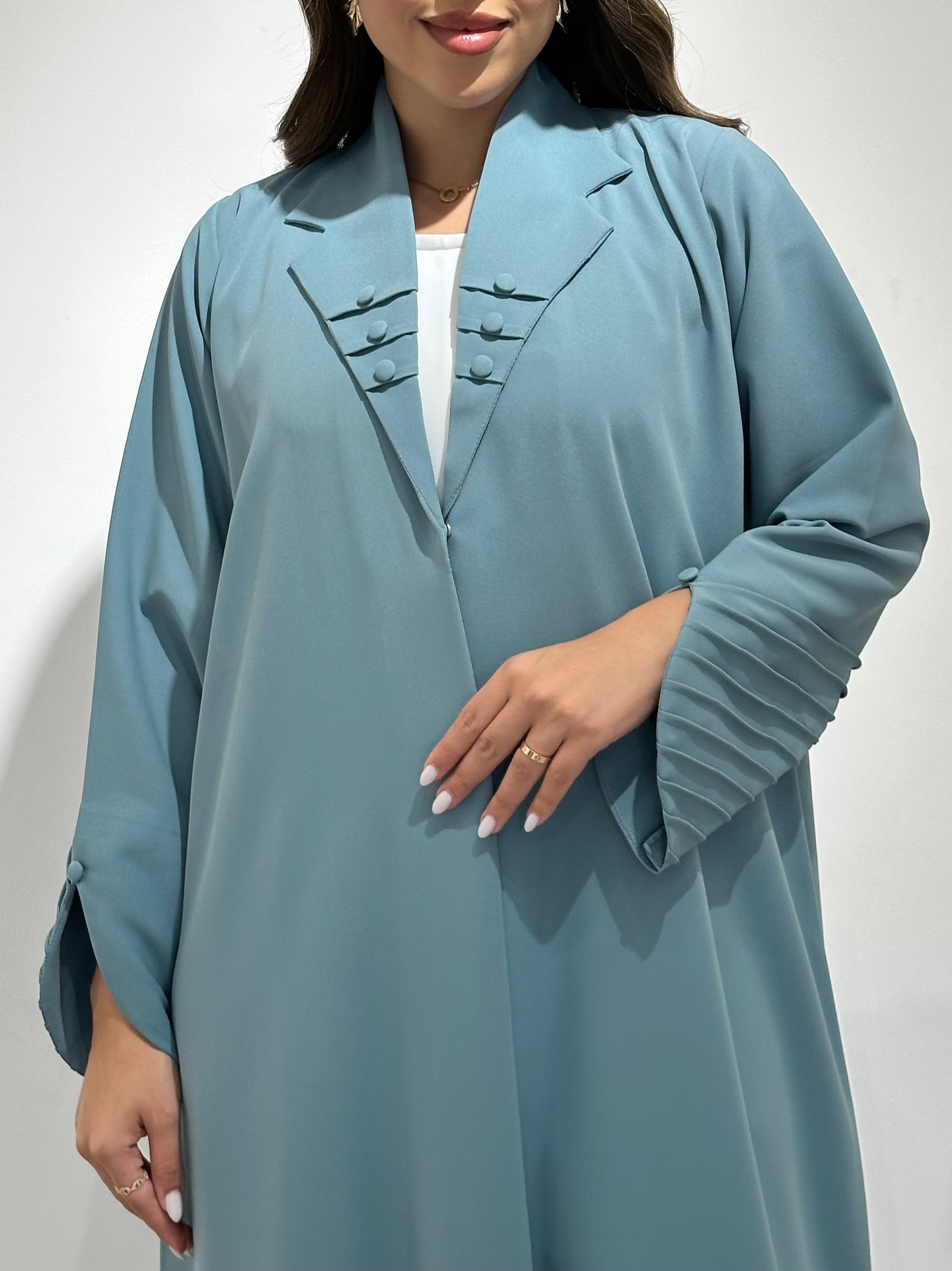C 1506 Dark Cyan Abaya