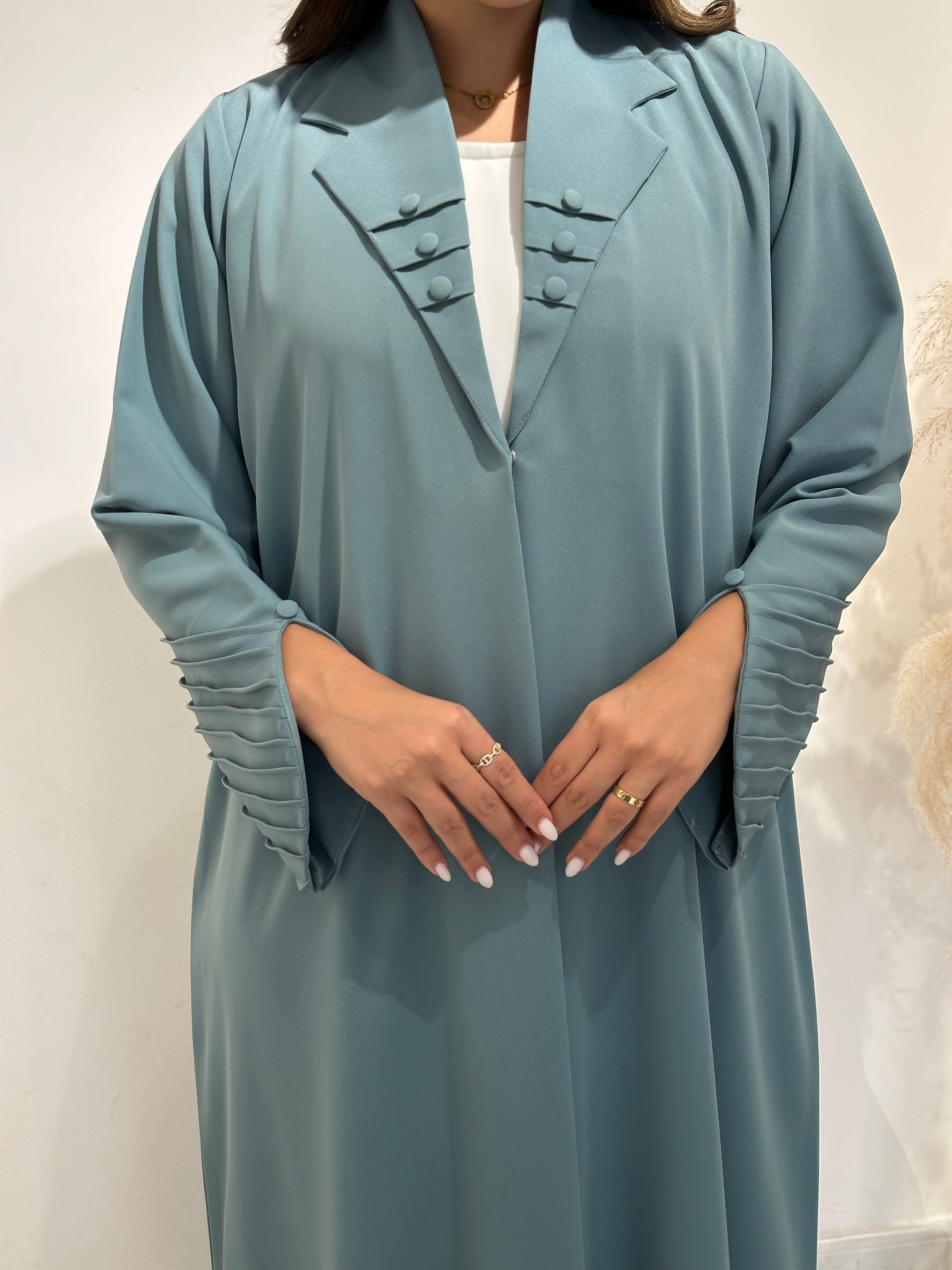C 1506 Dark Cyan Abaya