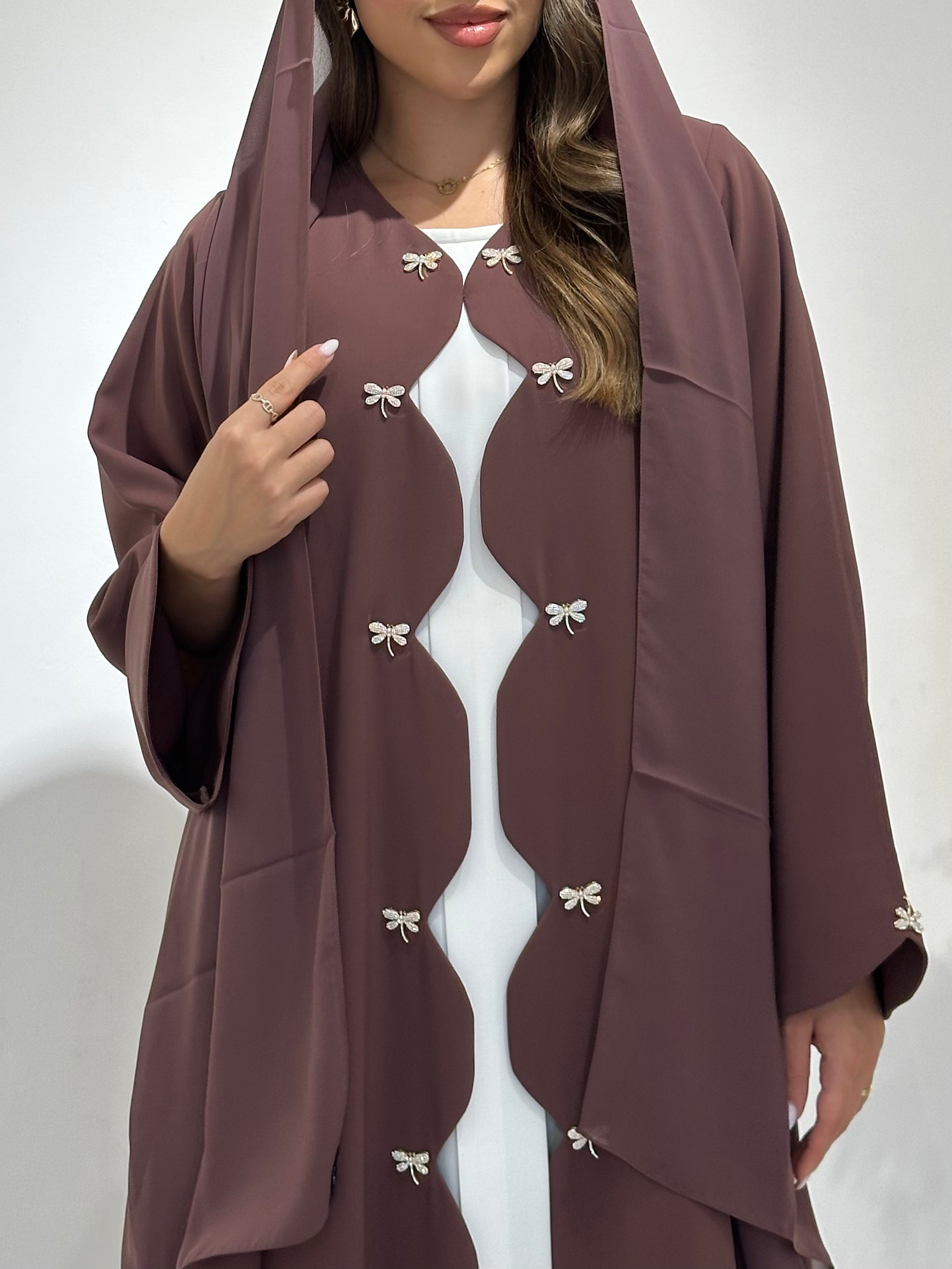 C 1508 Mauve Pink Abaya