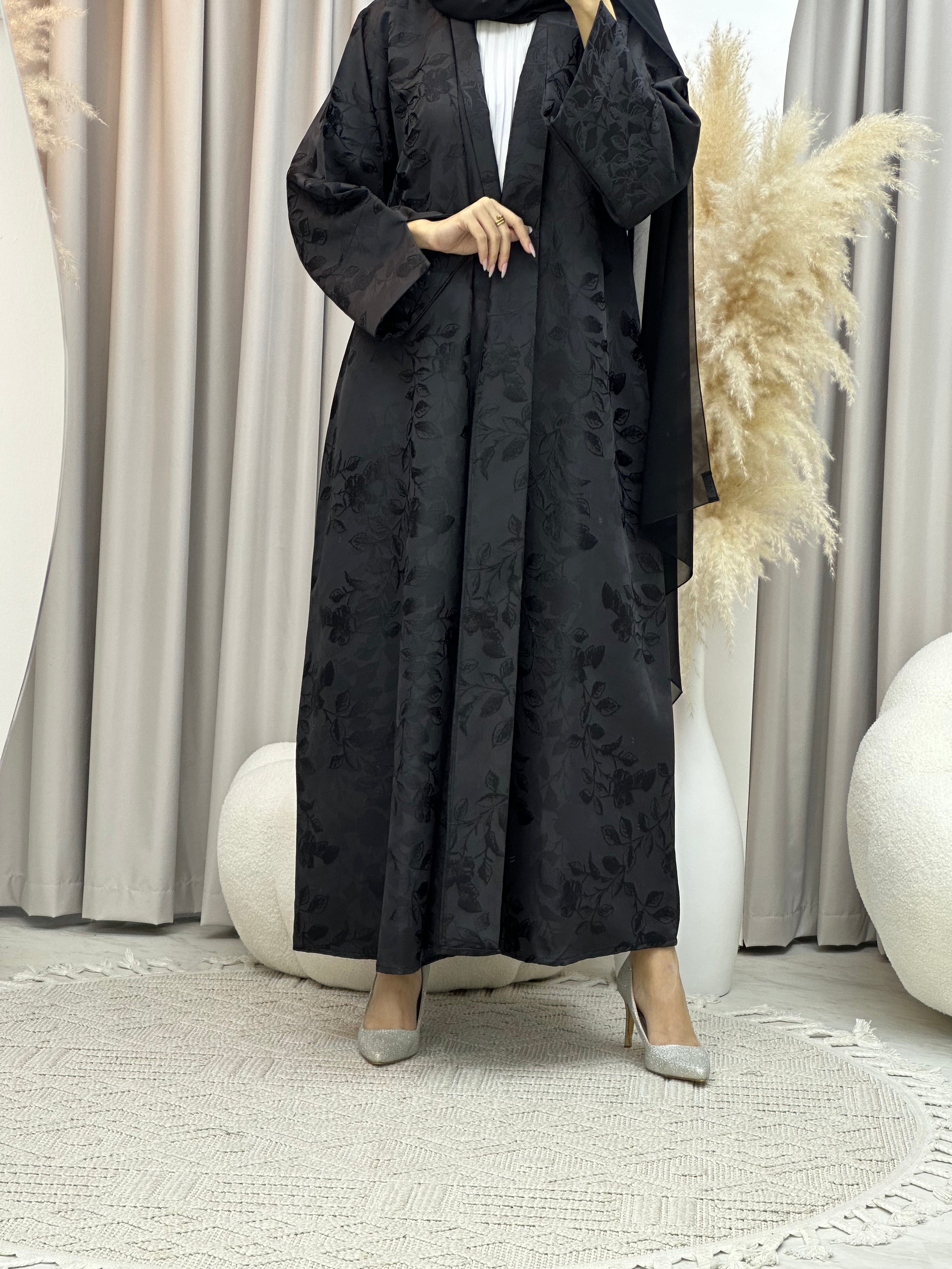 C Black Work Abaya 185