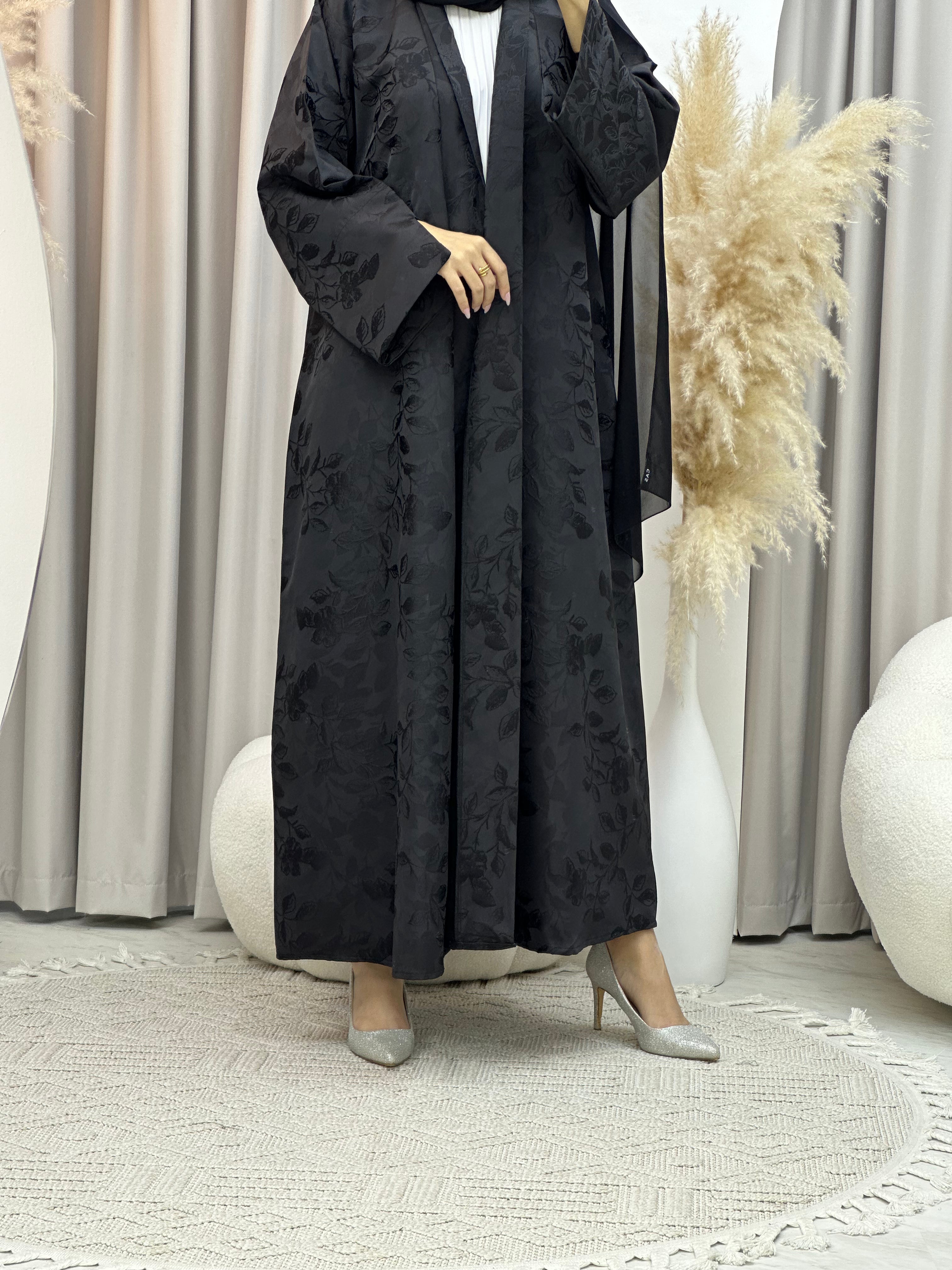C Black Work Abaya 185
