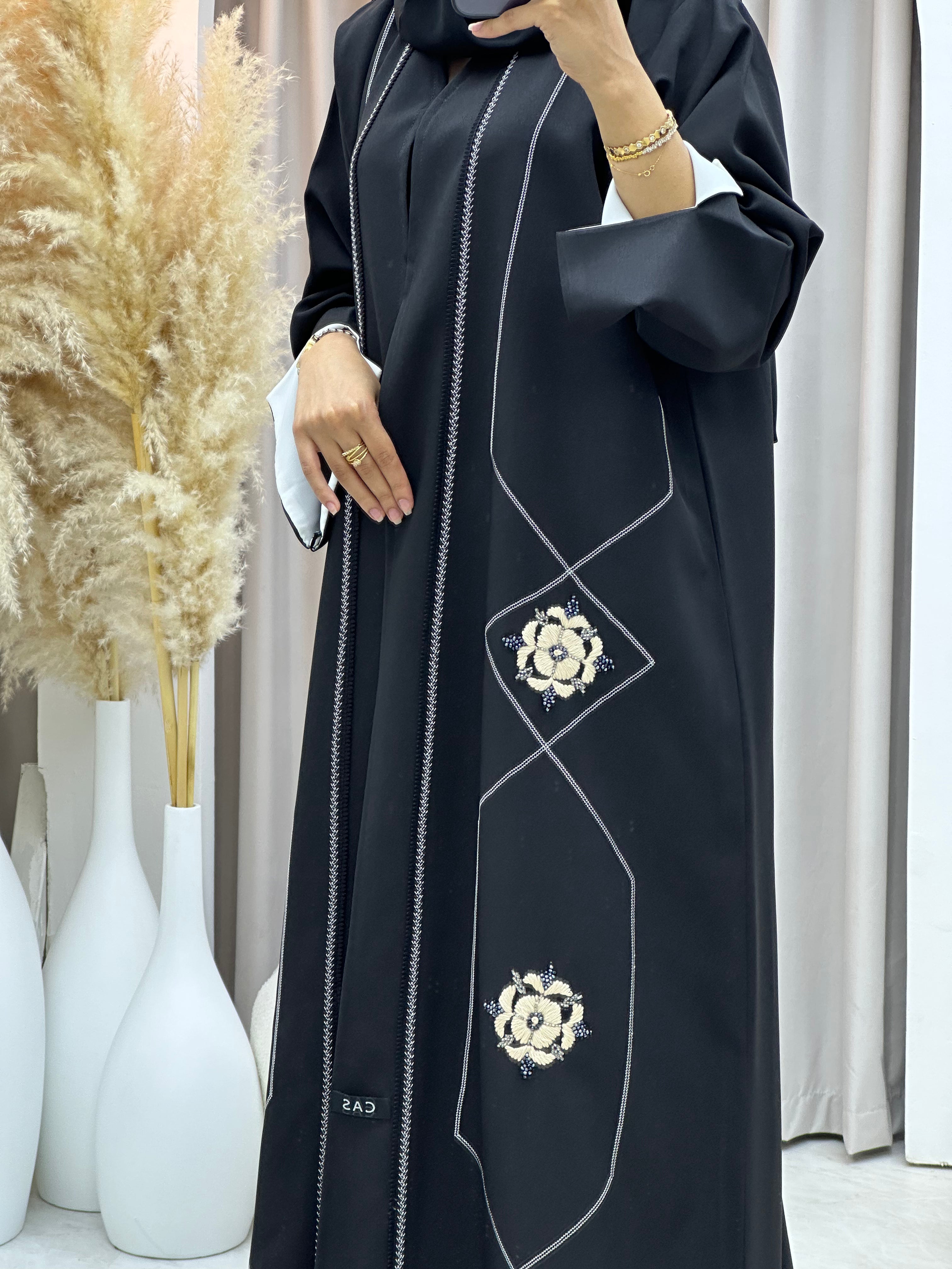 C 0567 Black Work Abaya