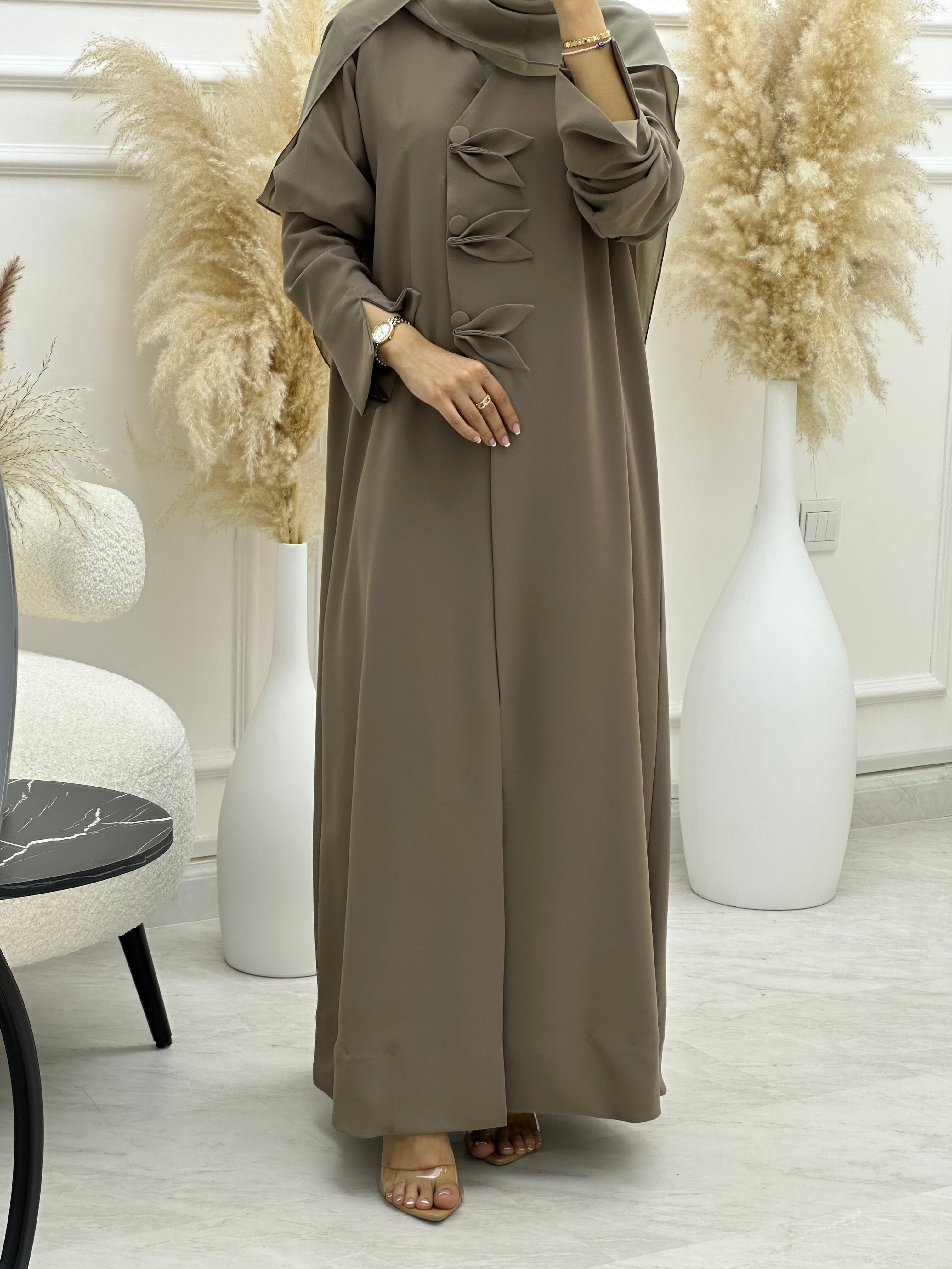 C 1065 Beige Abaya