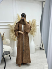 C 1064-01 Burnt Orange Printed Abaya
