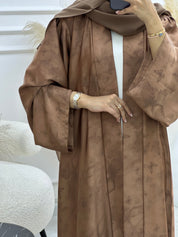 C 1064-01 Burnt Orange Printed Abaya