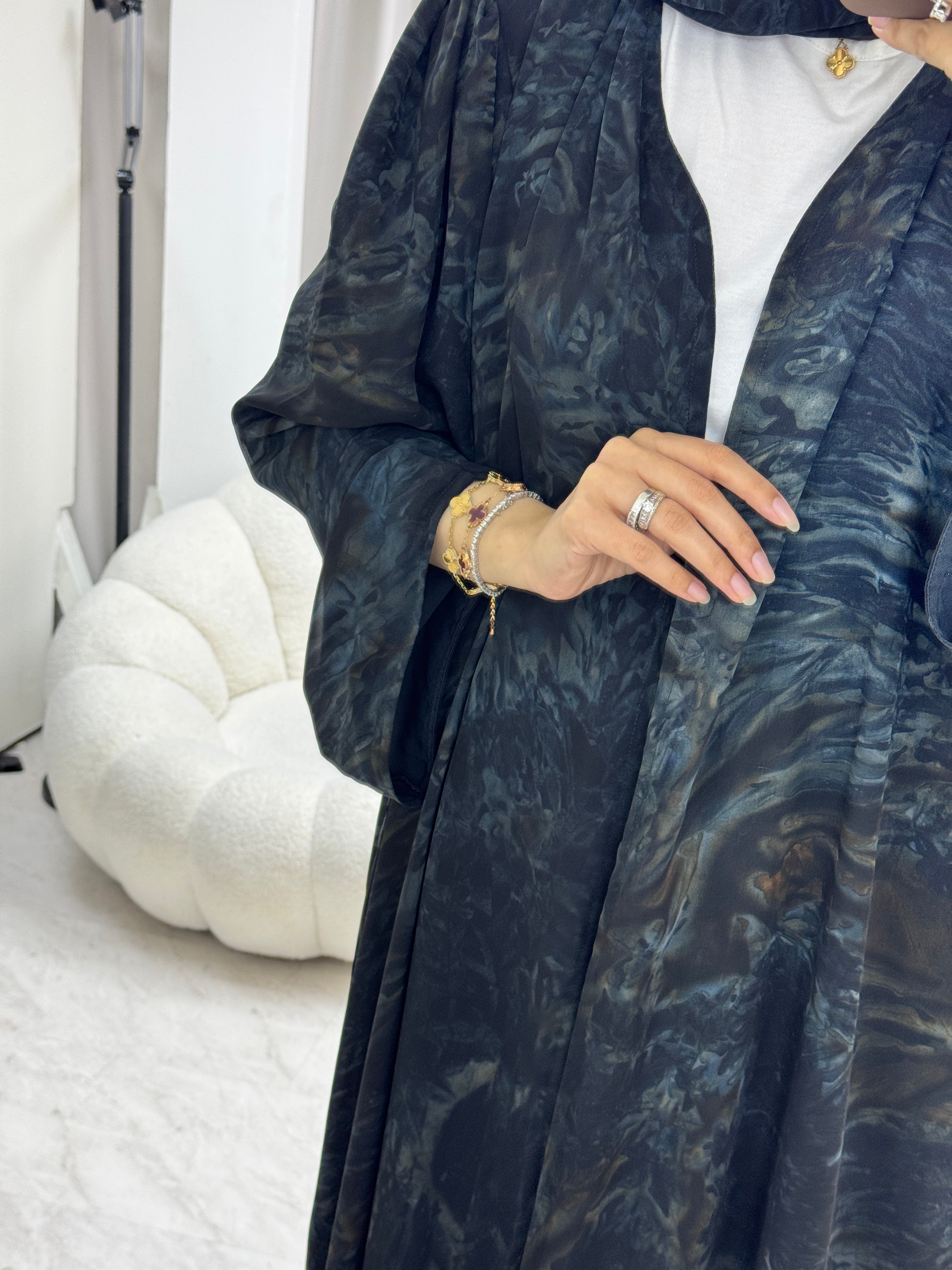 C 1279-02 Moonlight Tie Dye Abaya