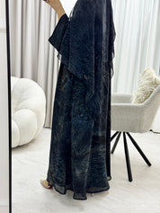 C 1279-02 Moonlight Tie Dye Abaya