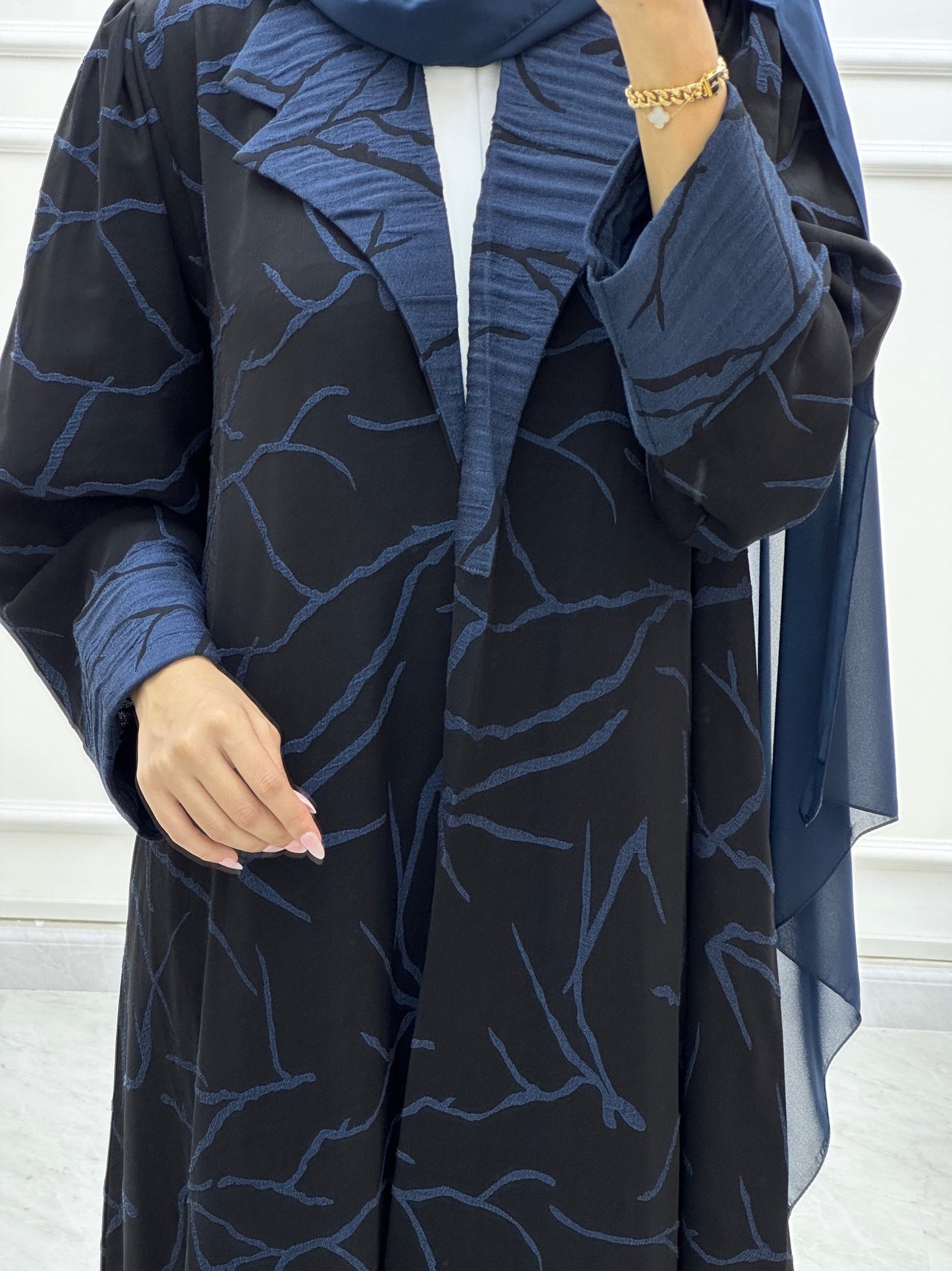 C Coat Budget Blue Abaya