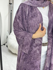 C 1279-01 Amethyst Tie Dye Abaya