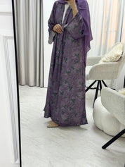 C 1280-01 Violet Dantel Abaya