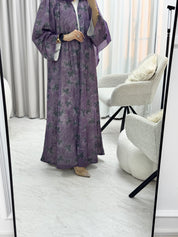C 1280-01 Violet Dantel Abaya