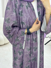 C 1280-01 Violet Dantel Abaya