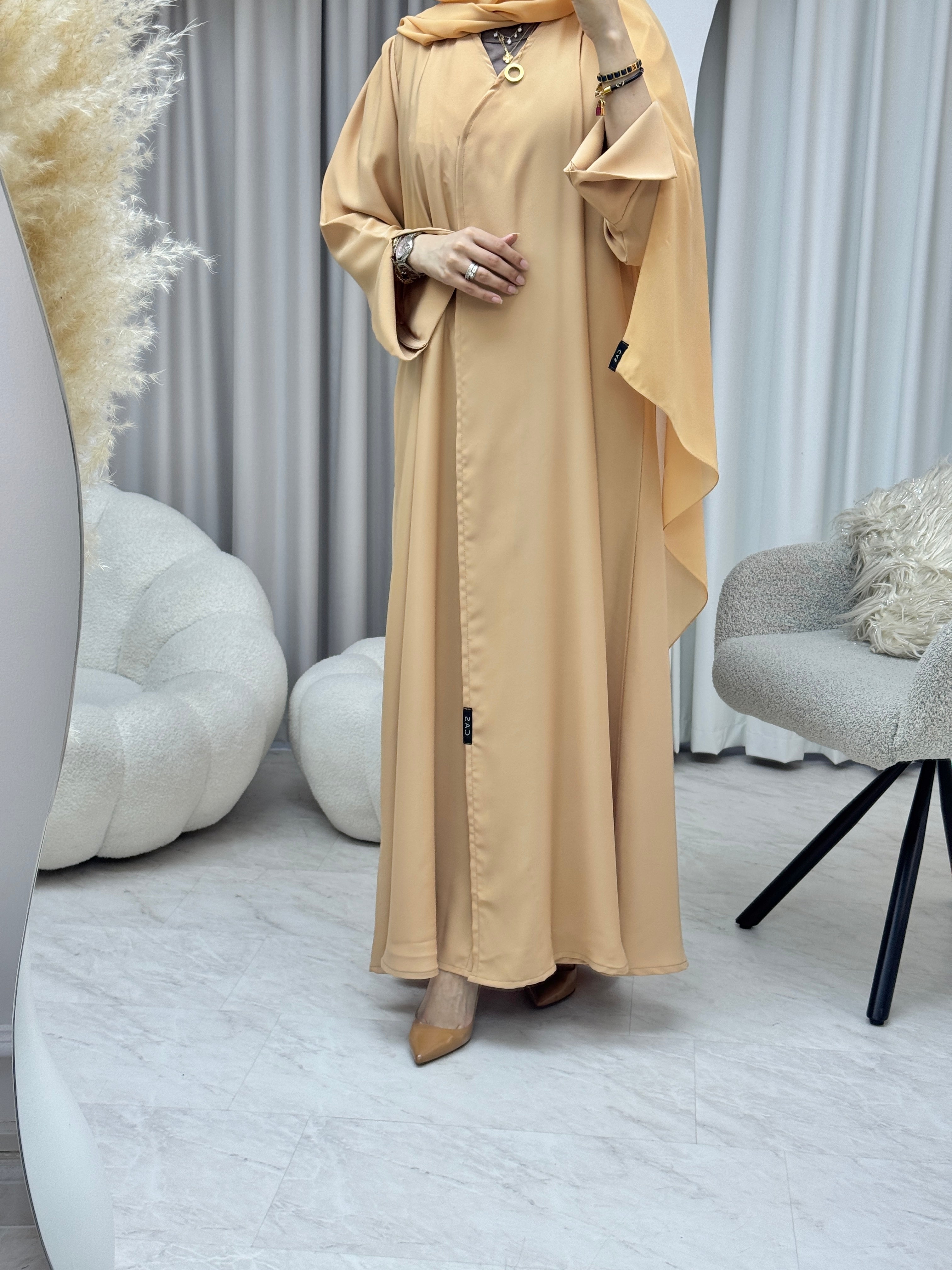C 1281-02 Peachy Rose Abaya