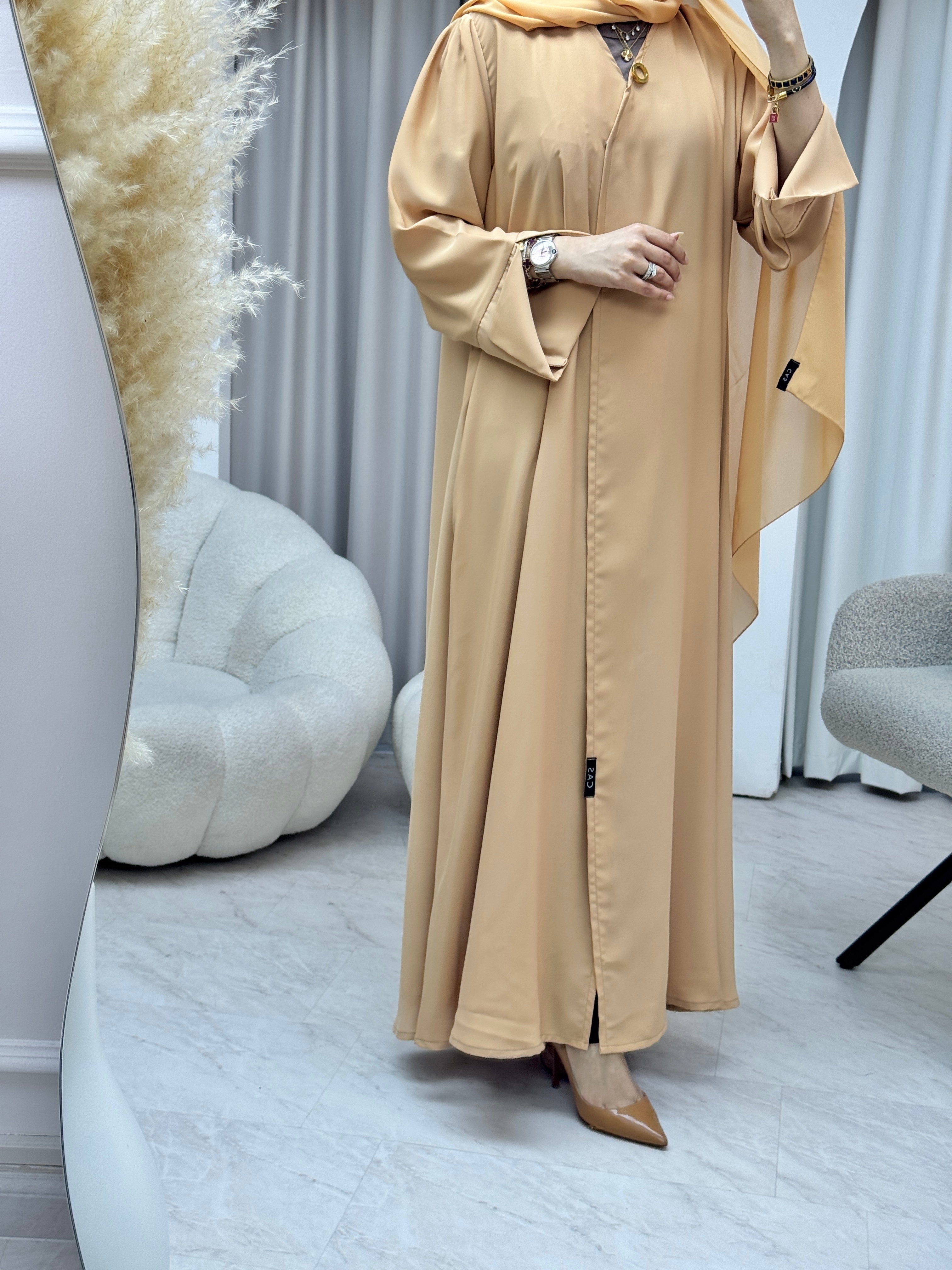 C 1281-02 Peachy Rose Abaya