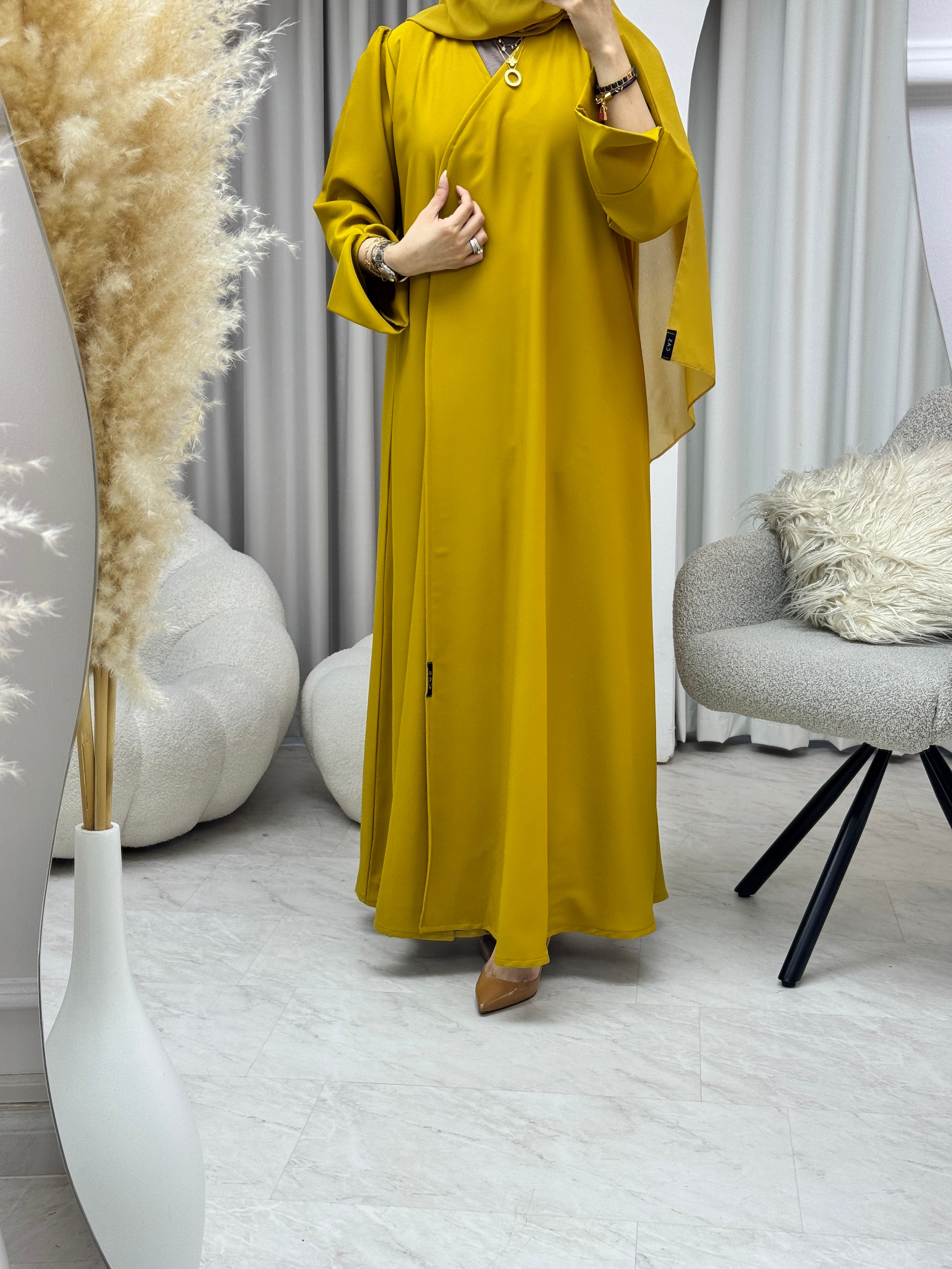C 1281-04 Mustard Spice Abaya