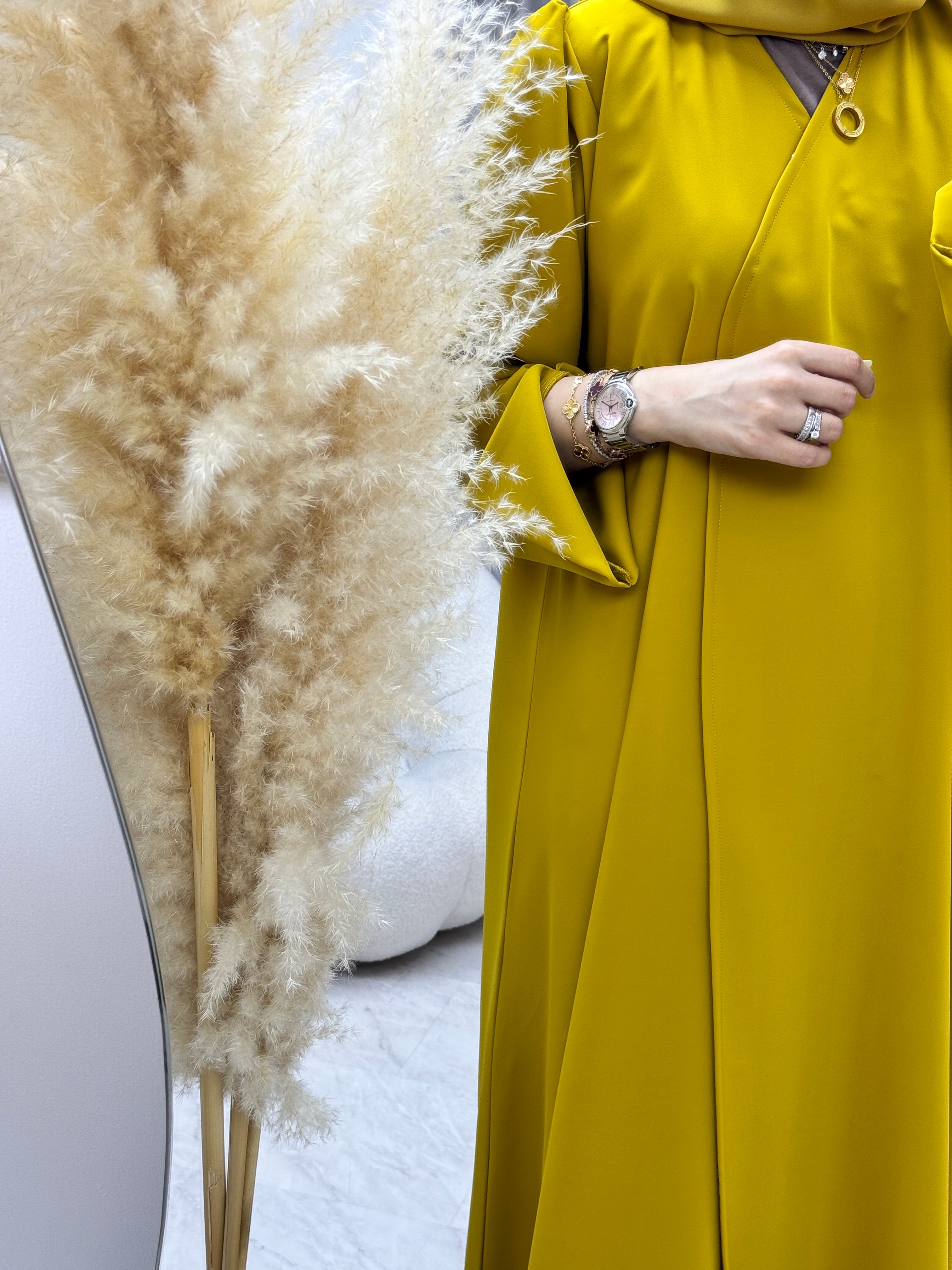 C 1281-04 Mustard Spice Abaya