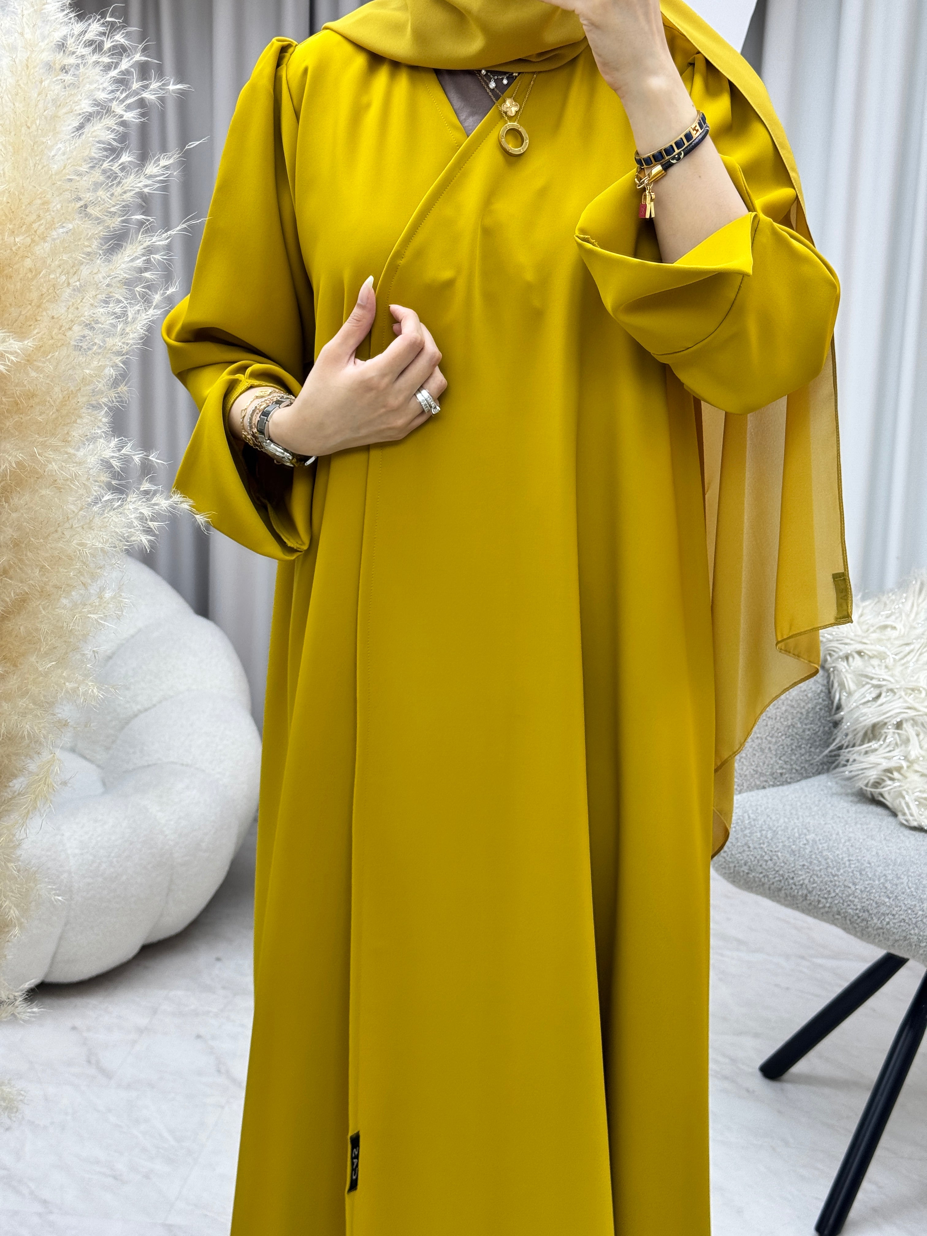 C 1281-04 Mustard Spice Abaya