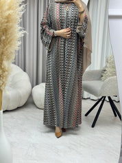 C 1283-01 Sepia Wave Abaya