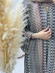 C 1283-01 Sepia Wave Abaya