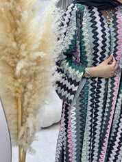 عباية موجة فضية خضراء C 1283-02