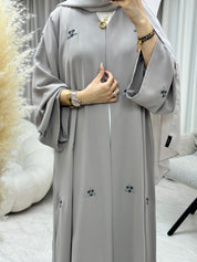 C 1284-03 Wisteria Bloom Embroidered Abaya