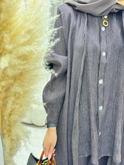 C 1285-05 Dark Purple Travel Set Abaya