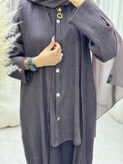 C 1285-05 Dark Purple Travel Set Abaya