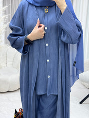 C 1285-04 Cobalt Blue Travel Set Abaya