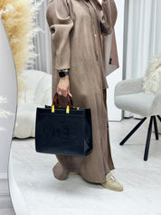 C 1285-02 Light Brown Travel Set Abaya
