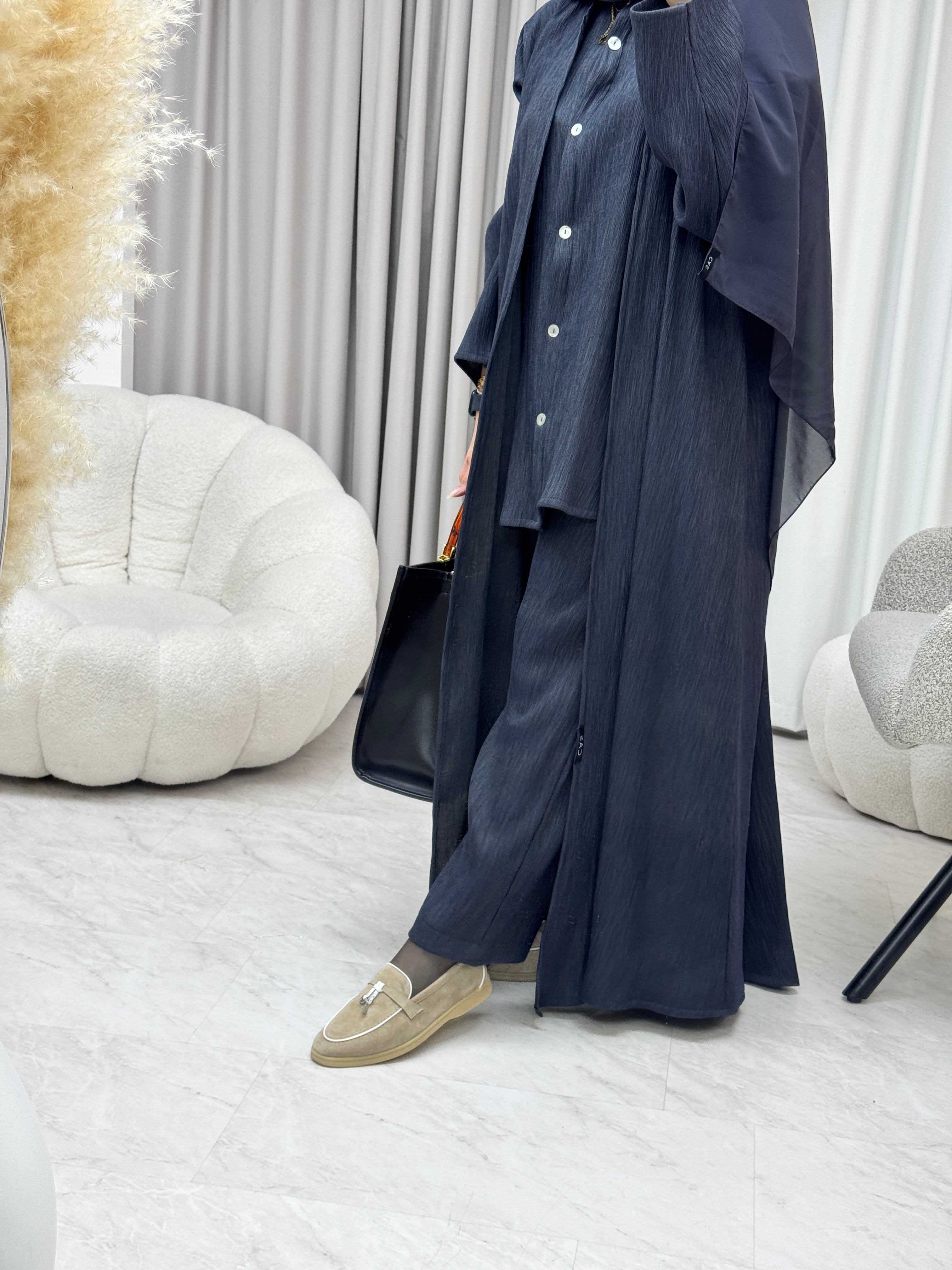 C 1285-01 Dark Grey Travel Set Abaya