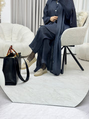 C 1285-01 Dark Grey Travel Set Abaya