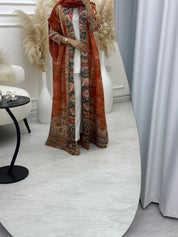 عباية برتقالية مطبوعة مطوية C RTW 04