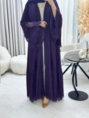 C 1290-01 Indigo Dantel Abaya