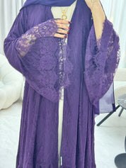 C 1290-01 Indigo Dantel Abaya
