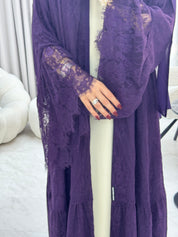 C 1290-01 Indigo Dantel Abaya