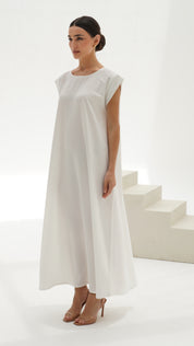 C 005 Premium White Under Abaya Dress