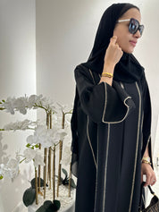C Black Handwork Crochet Abaya