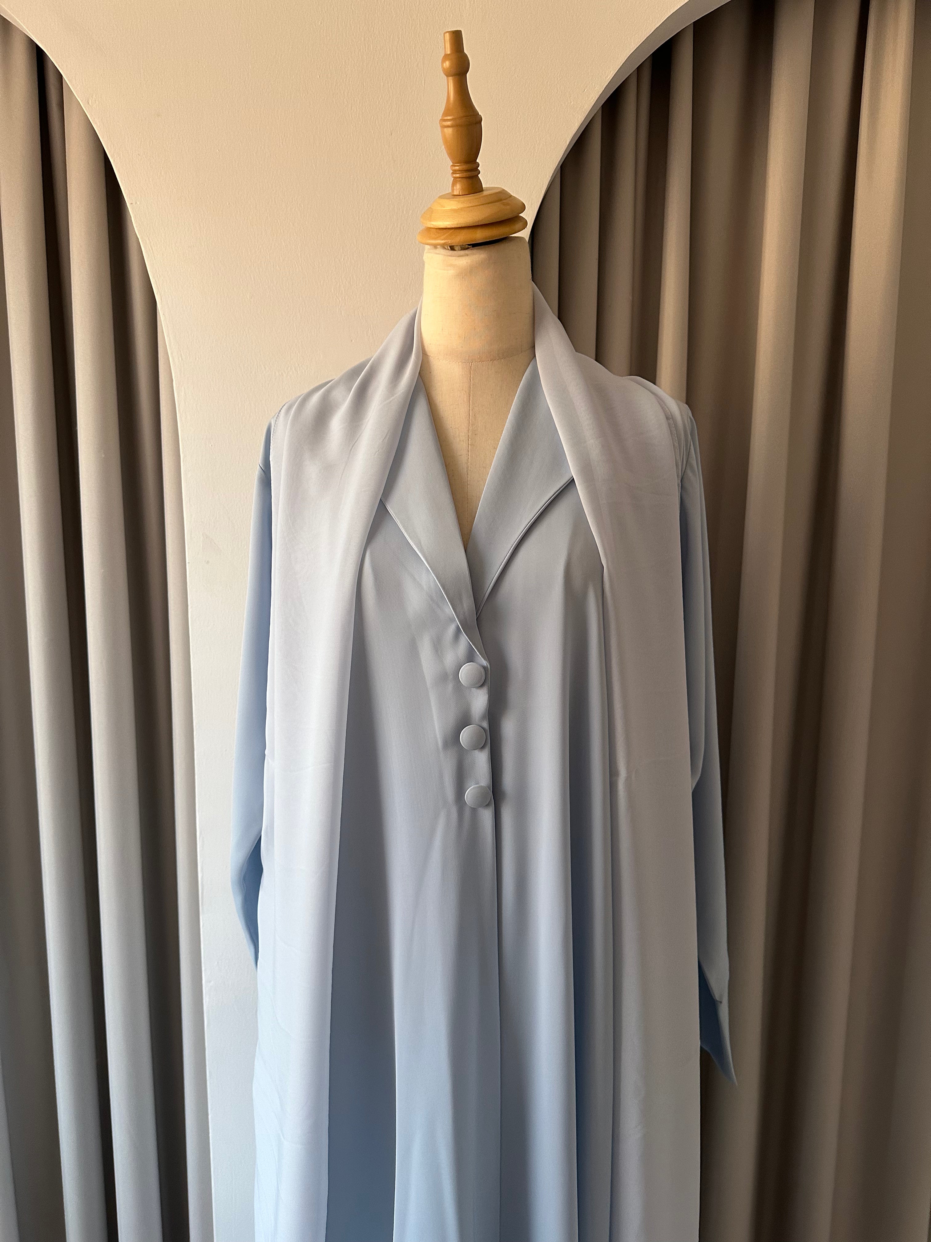C 1384-03 Baby Blue Coat Abaya