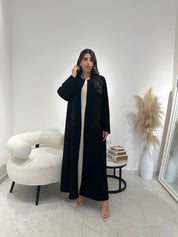 C 1301 Black Embroidered Abaya