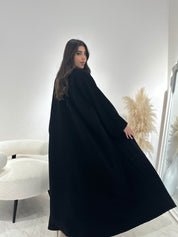 C 1301 Black Embroidered Abaya