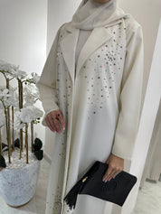 عباية كريستال بيضاء صيفية من سي