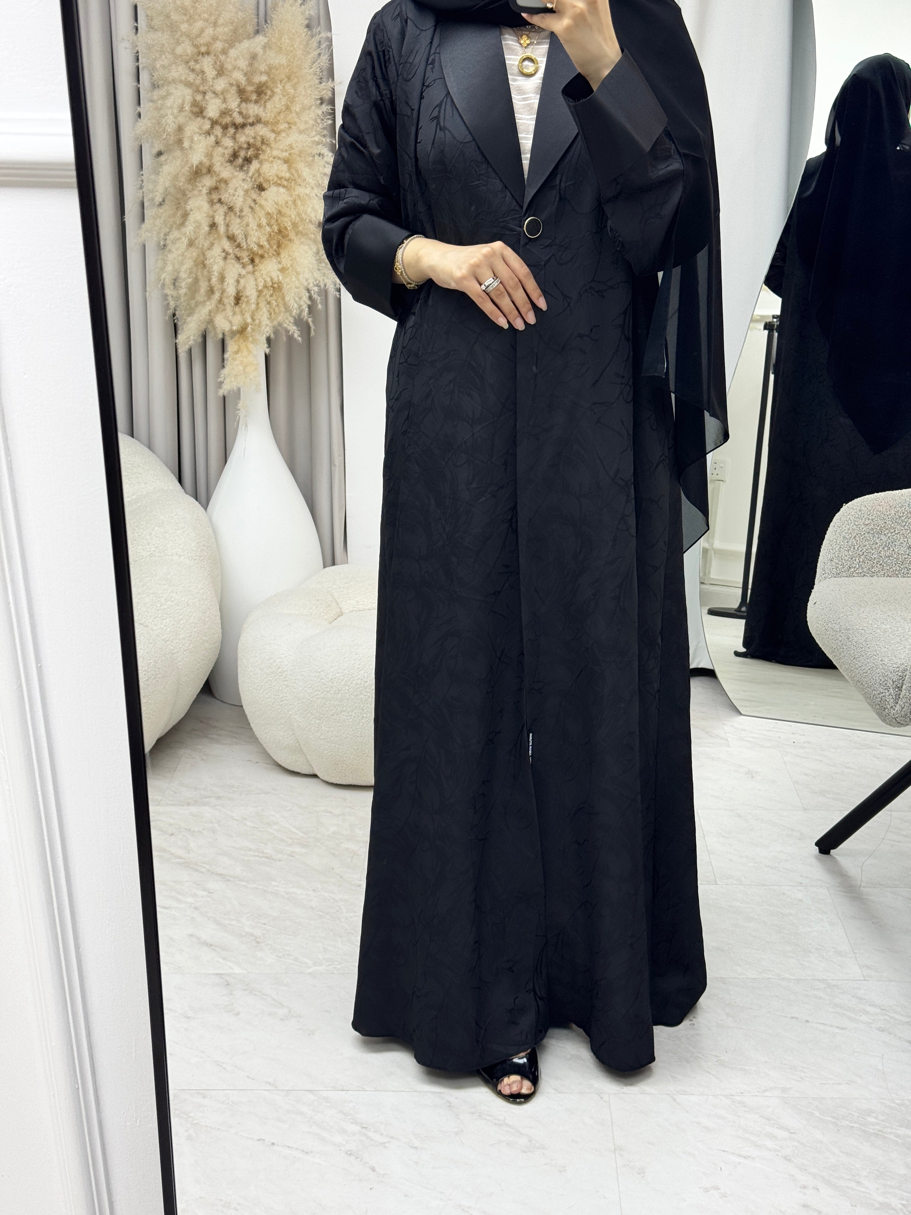 C 1332 Black Coat Abaya
