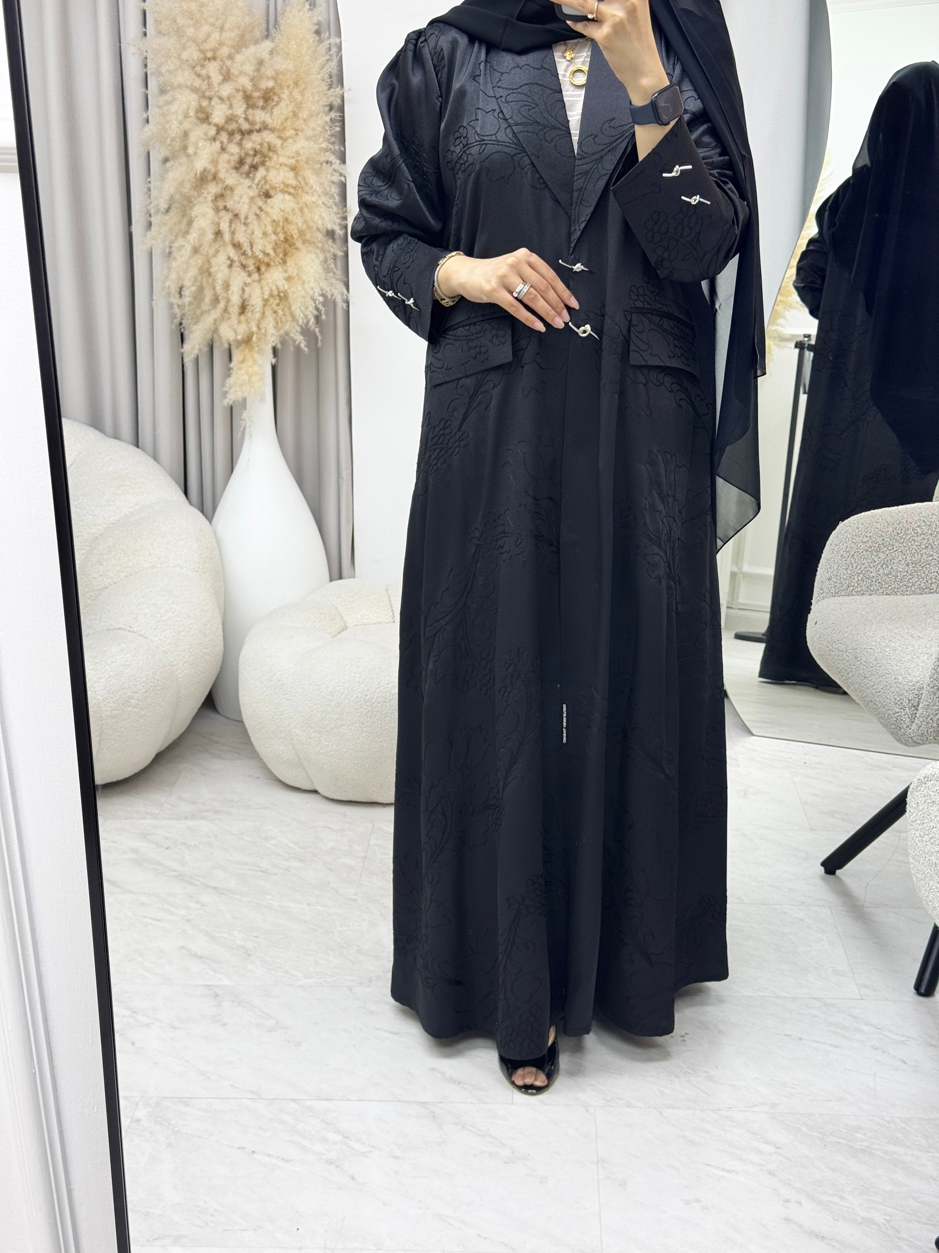 C 1334 Black Coat Abaya